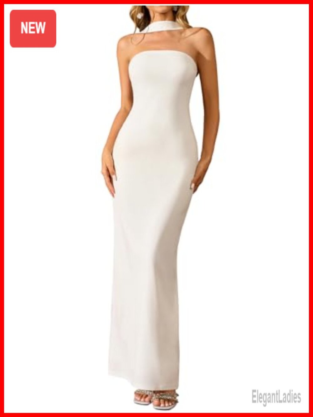 Women's Bodycon Maxi Dress Sleeveless Backless Formal Wedding Guest